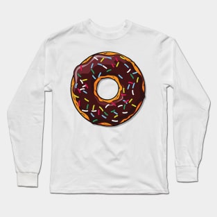 Chocolate Donut, Doughnut, Icing, Sprinkles, Glaze Long Sleeve T-Shirt